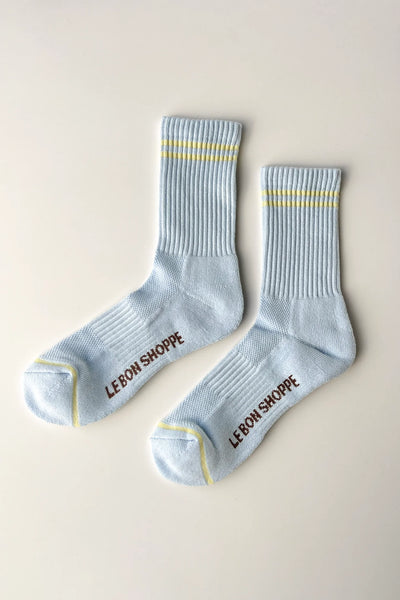 Boyfriend Socks - Pastel Sky | Le Bon Shoppe