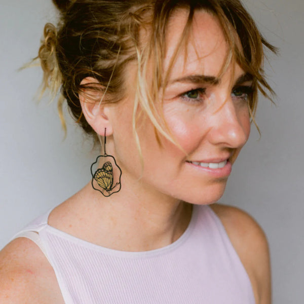 Butterfly earrings in Monarch | Denzandco