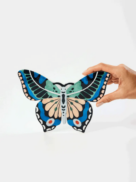 CANOPY BUTTERFLY BLUE GREEN WALL ART | Jones & Co