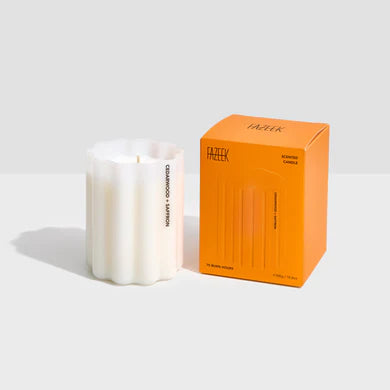 CEDARWOOD + SAFFRON WAVE CANDLE | Fazeek
