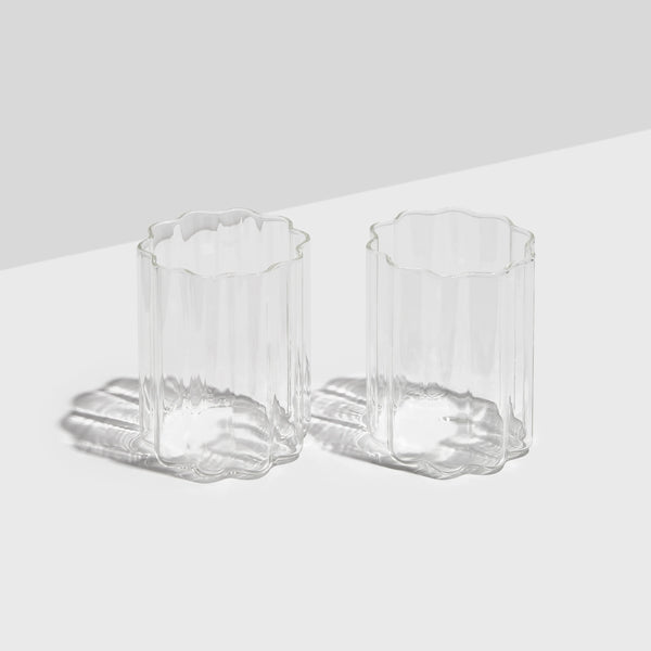 Wave Glass Set | Clear | Fazeek