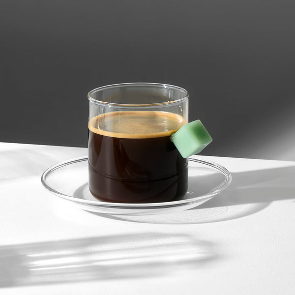 Cube Mug + Saucer - Jade | Fazeek