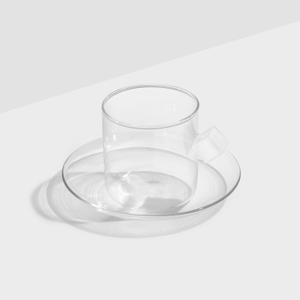 Cube Mug + Saucer - White | Fazeek