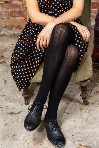 Chic Cotton Tights - Black | Tightology