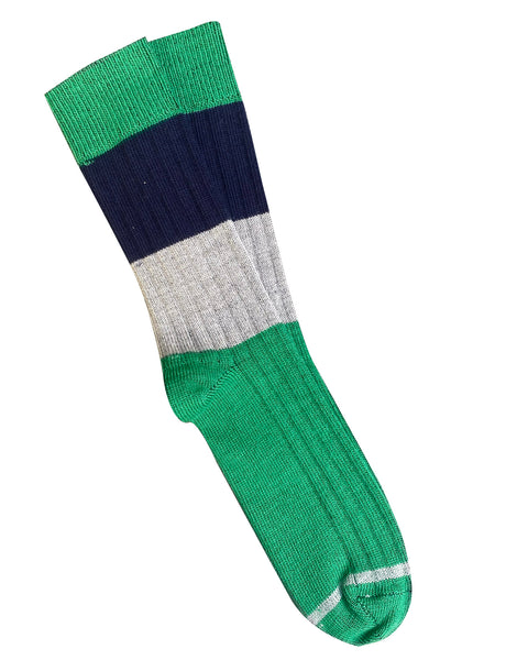 Chunky Rib Merino Wool Socks – Lark Green | Tightology