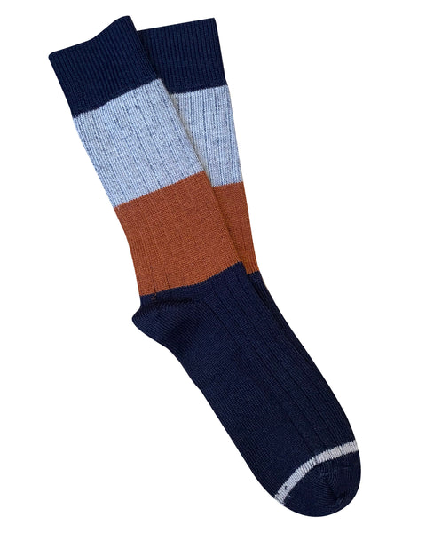 Chunky Rib Merino Wool Socks – Midnight | Tightology
