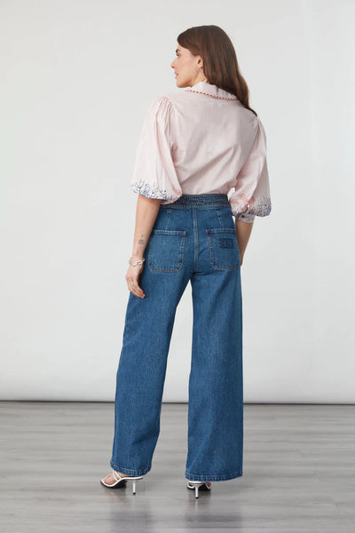 Zena Top  - Indigo Coral  | Seventy + Mochi
