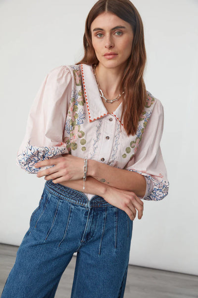 Zena Top  - Indigo Coral  | Seventy + Mochi