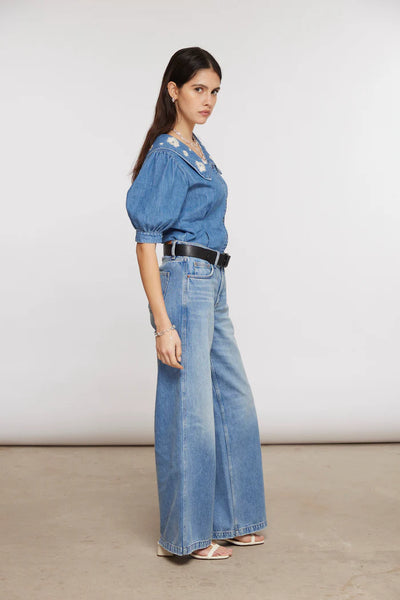 Cassie Top  - MALIBU EMB  | Seventy + Mochi