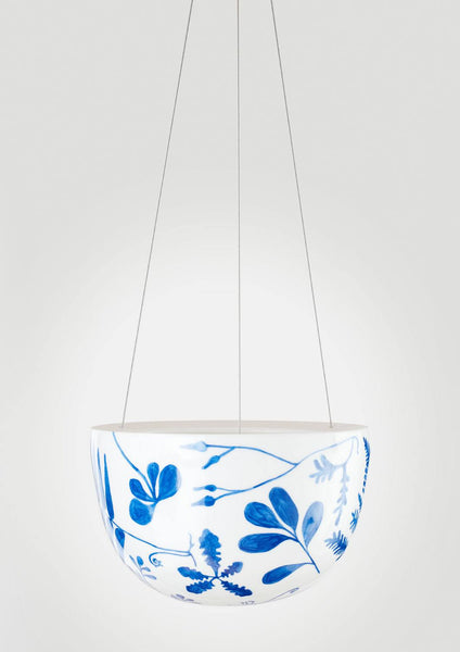 Decorative Hanging Planter | Blue Botantical | Angus & Celeste
