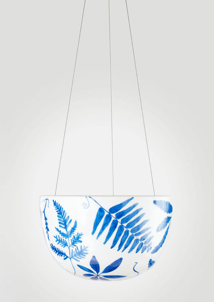 Decorative Hanging Planter | Blue Botantical | Angus & Celeste