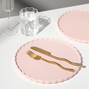 Ceramic Dinner Plate - Set of 2 | Pink | Fazeek