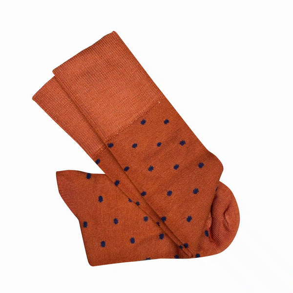 Dotty Long Wool Socks | Tightology | Paprika