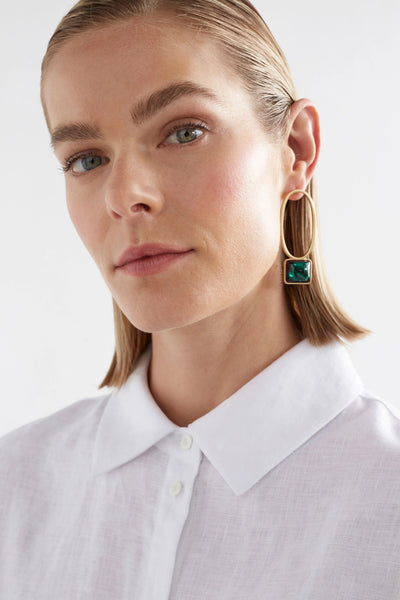 Stal Drop Earring | Elk The Label | EMERALD