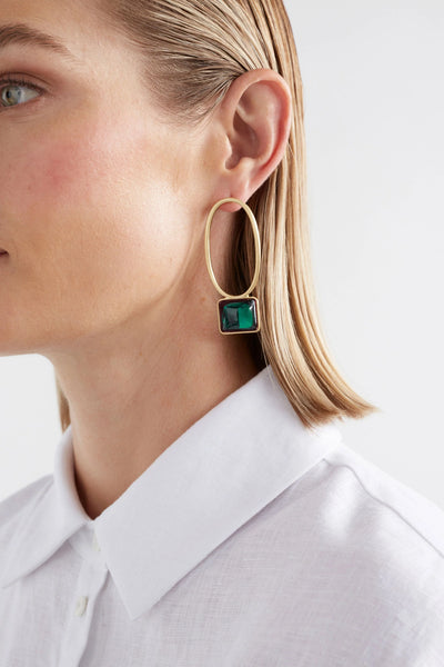 Stal Drop Earring | Elk The Label | EMERALD