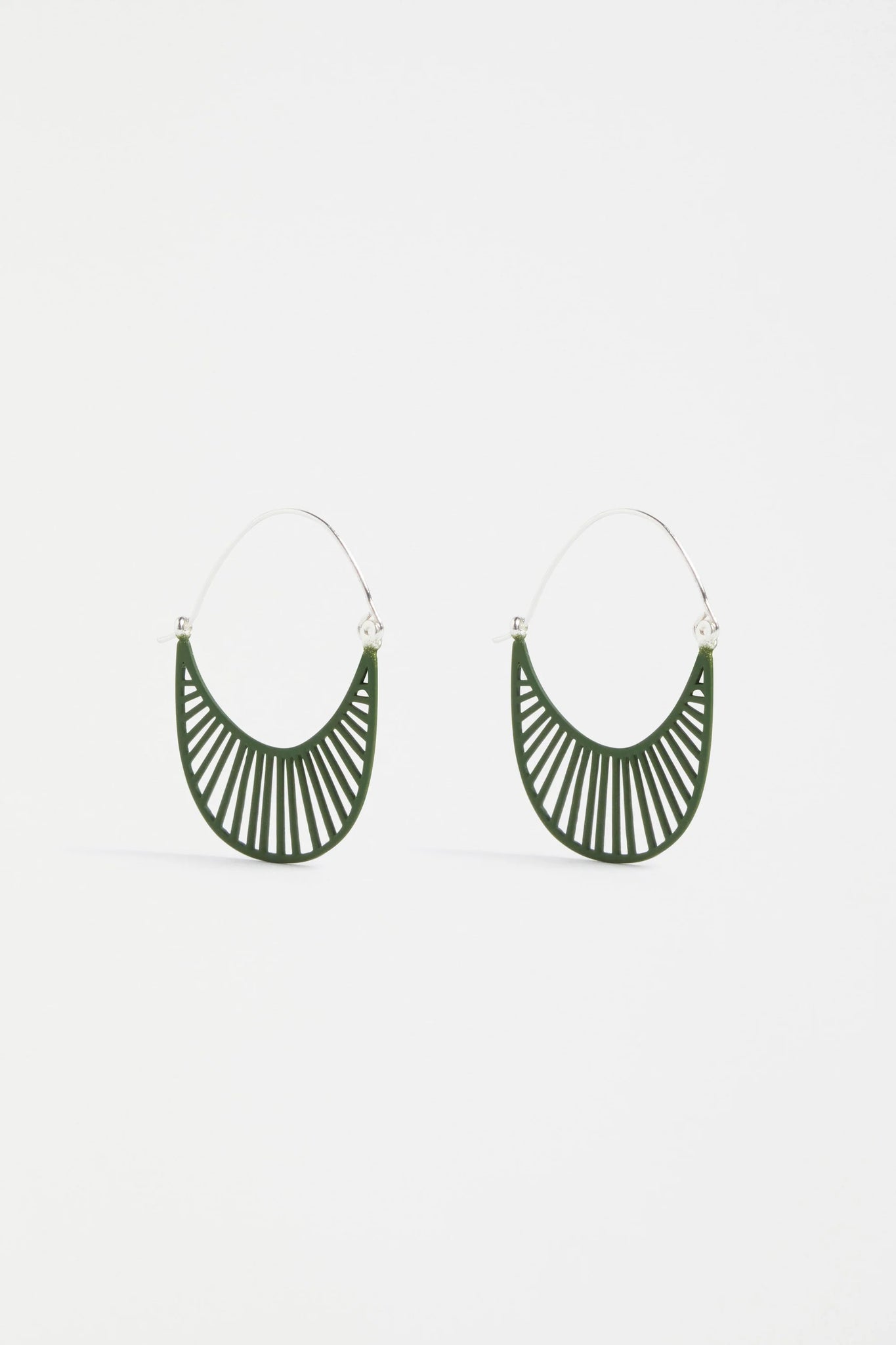 Solsken Small Hoop Earring | Elk The Label | Green Moss