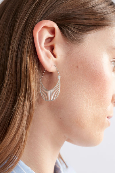 Solsken Small Hoop Earring | Elk The Label | Green Moss