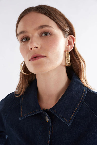 Hulle Large Hoop Earring | Elk The Label | Gold