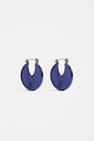 Saku Hoop Earring - Navy | Elk The Label