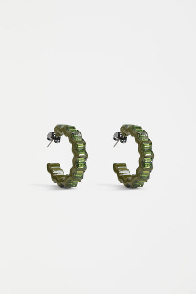Jolle Hoop Earring - Dark Olive | Elk The Label