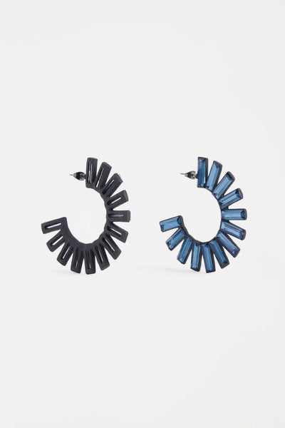Jule Large Hoop Earring - Bright Navy | Elk The Label