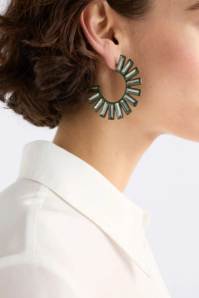 Jule Large Hoop Earring - Bright Navy | Elk The Label