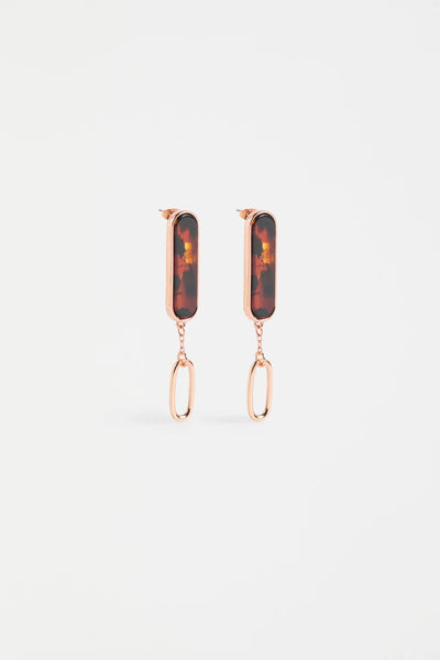 Eimi Long Stud Earring - Rose Gold | Elk The Label