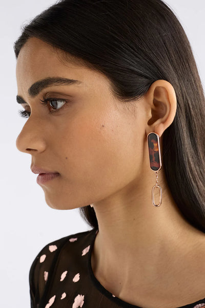 Eimi Long Stud Earring - Rose Gold | Elk The Label