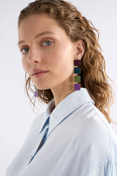 Vali Long Drop Earring - Merlot | Elk The Label