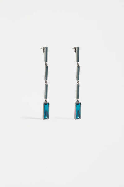 Ival Long Drop Earring - Peacock | Elk The Label