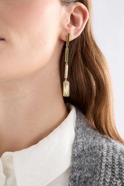 Ival Long Drop Earring - Peacock | Elk The Label