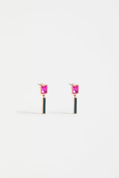 Ival Short Drop Earring - Fuchsia | Elk The Label