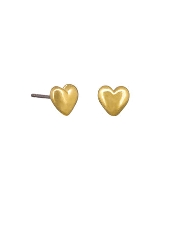 Gold Pixie Heart Studs   | Tiger Tree