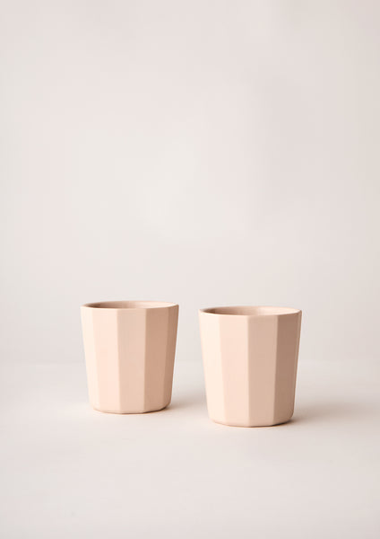 Facet Cups Two Set rose, latte | Angus & Celeste