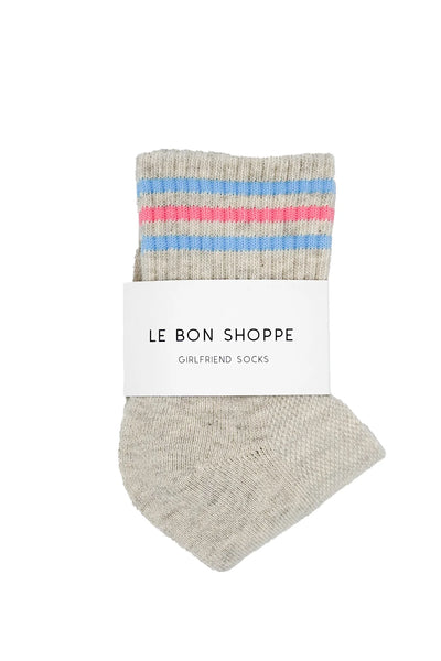 Girlfriend Socks - Bright Grey | Le Bon Shoppe