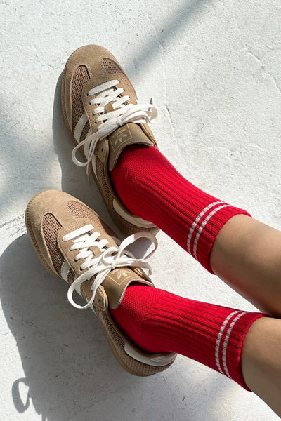 Boyfriend Socks - Red | Le Bon Shoppe