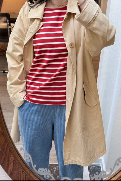 Sailor Top - White Stripe on Red | Le Bon Shoppe