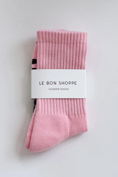 Hugger Socks - Pink/Black | Le Bon Shoppe