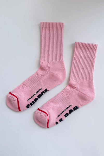 Hugger Socks - Pink/Black | Le Bon Shoppe