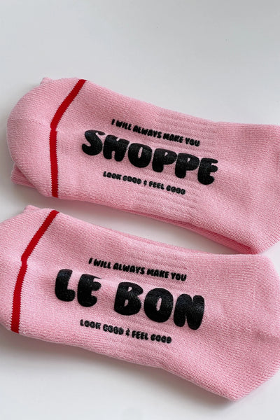 Hugger Socks - Pink/Black | Le Bon Shoppe