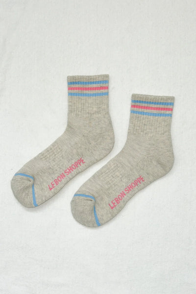 Girlfriend Socks - Bright Grey | Le Bon Shoppe
