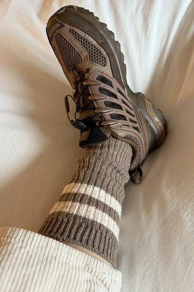 Cottage Varsity Socks - Flax Varsity | Le Bon Shoppe