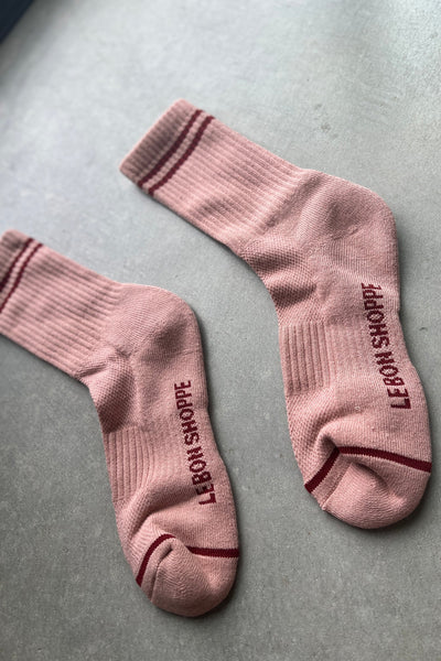 Boyfriend Socks - VINTAGE PINK | Le Bon Shoppe