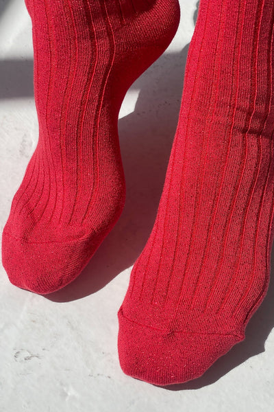 Her Socks - Modal Lurex Ruby Glitter | Le Bon Shoppe