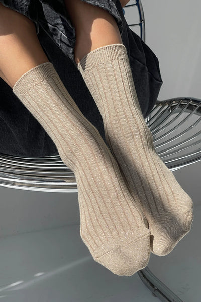 Her Socks - Modal Lurex Ash Glitter | Le Bon Shoppe