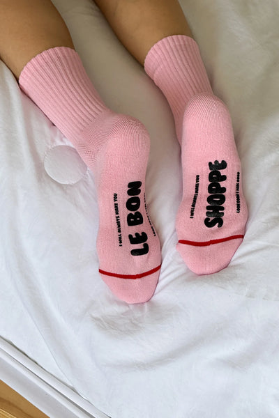 Hugger Socks - Pink/Black | Le Bon Shoppe