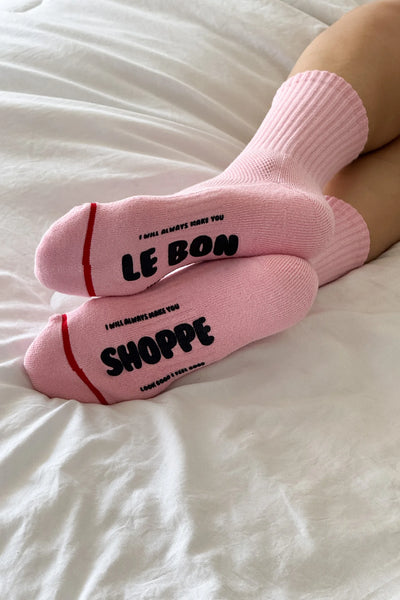 Hugger Socks - Pink/Black | Le Bon Shoppe