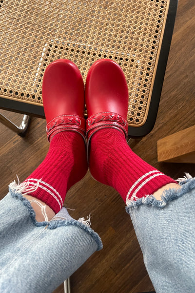 Boyfriend Socks - Red | Le Bon Shoppe