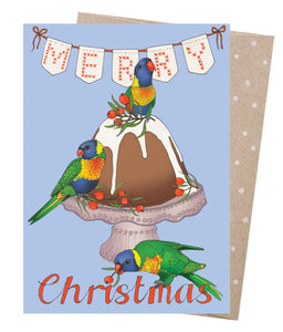 Christmas Card | Earth Greetings | Merry Lorikeets