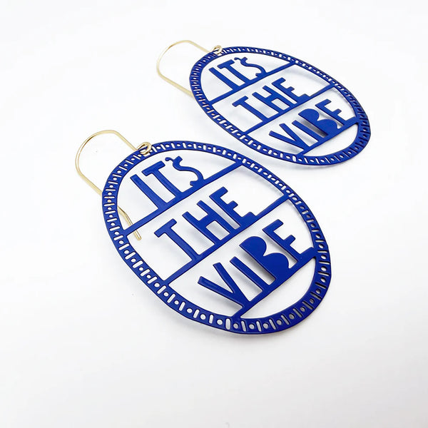 It's The Vibe earrings in Indigo | Denzandco